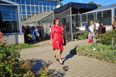 "Daiva Art" raudona natūralios odos suknelė