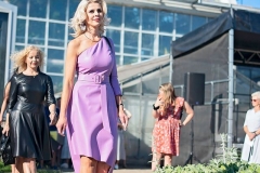 "Daiva Art" alyvinė natūralios odos suknelė