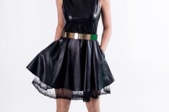 Natūralios odos suknelė