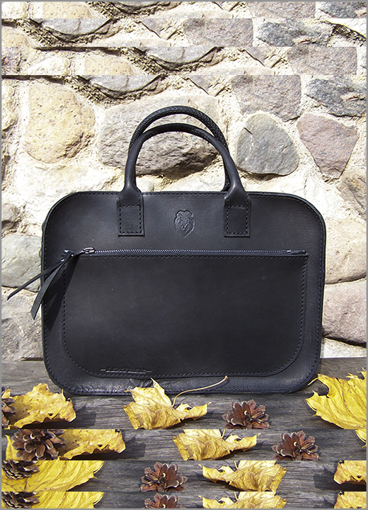 „Daiva Art“ handmade genuine thick leather handbag MOD-R.148 - DAIVA Art