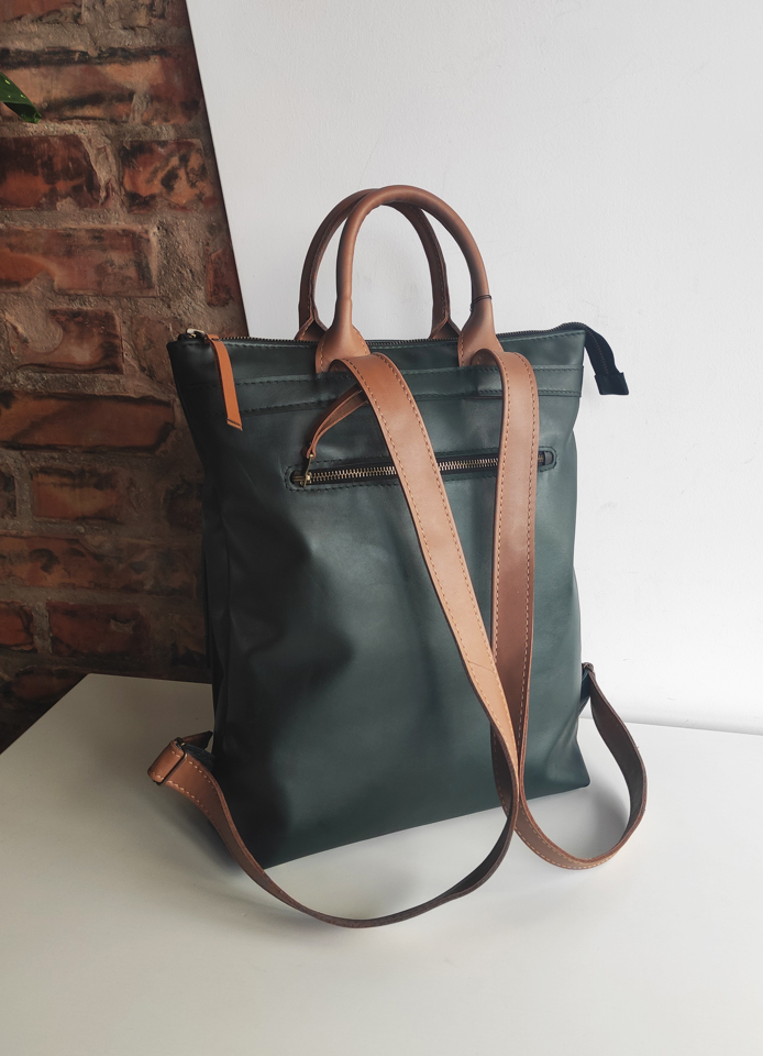 “DAIVA ART” GENUINE LEATHER BACKPACK/HANDBAG “DATULĖ” (240Z) - Image 2